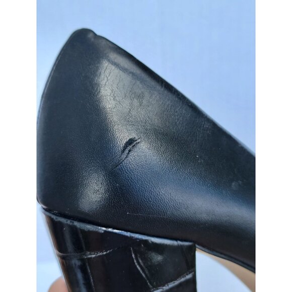 Michael Kors The Jet Set 6 Leather SABRINA Heels Pumps BLACKWOMENS WOMANS 8½ M - Picture 12 of 15